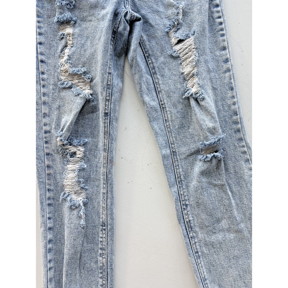 Tinseltown Hi-Rise The Mom Jean Juniors’ Size 5 Power Wash Blue - Picture 3 of 5